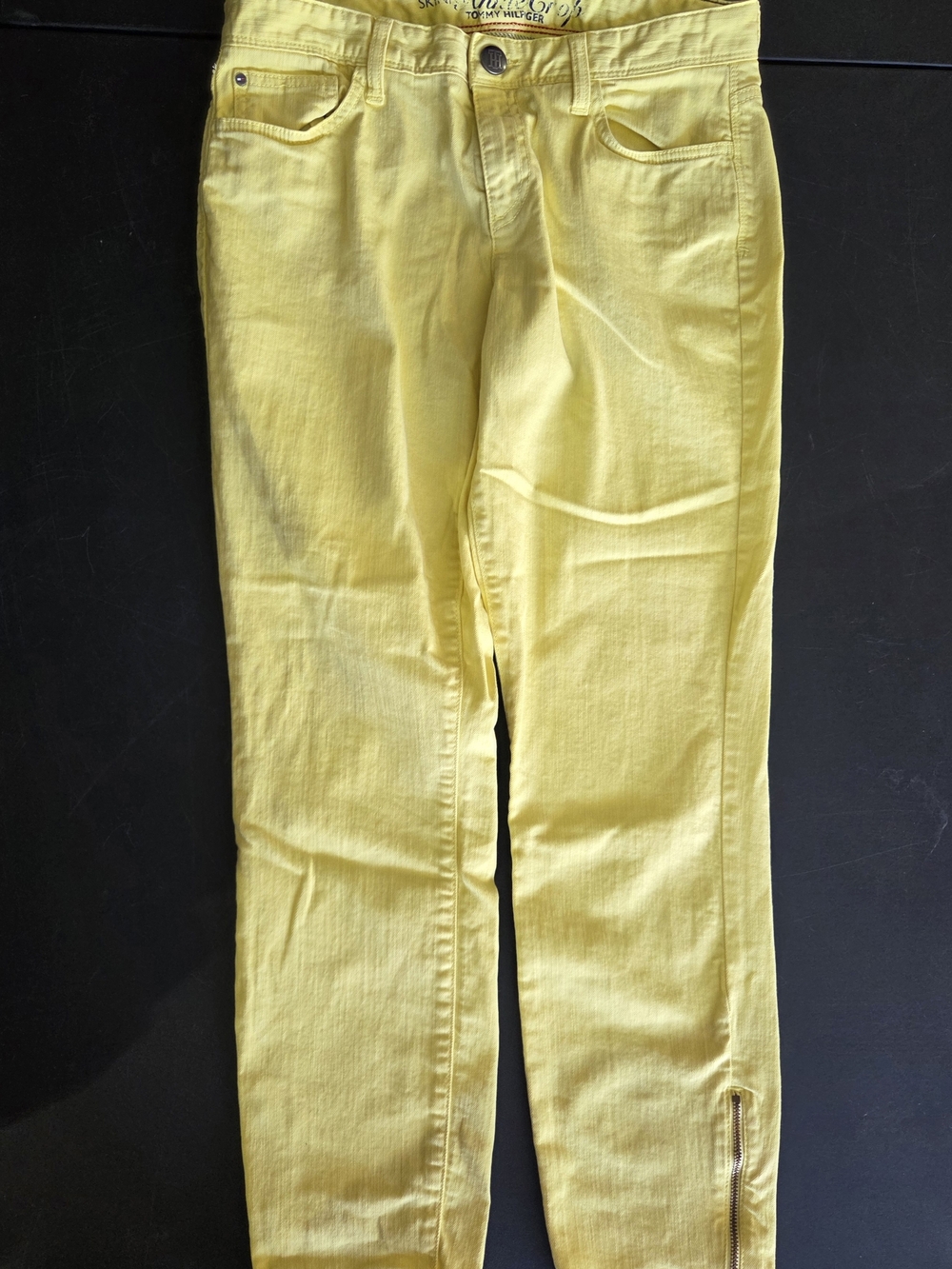 Vintage Tommy Hilfiger Skinny Ankle Jeans in Sunny Yellow